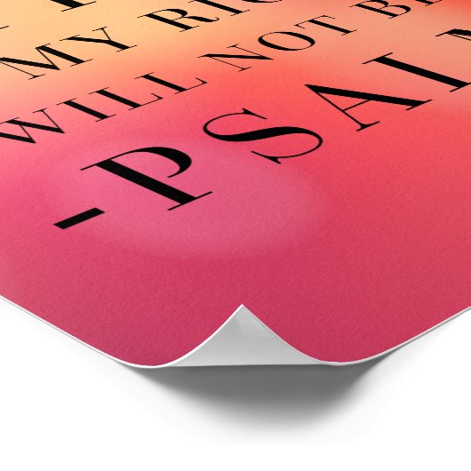 Psalm 16:8 Bijbelcitaat Poster (Hoek)