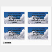 Psalm 16:8 Ik heb de Heer altijd voor me gezet Rechthoekige Sticker (Vel)