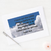 Psalm 16:8 Ik heb de Heer altijd voor me gezet Rechthoekige Sticker (Envelop)