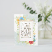 Psalm 16 8 Ik zal niet Christelijk geschud worden Briefkaart (Staand voorkant)