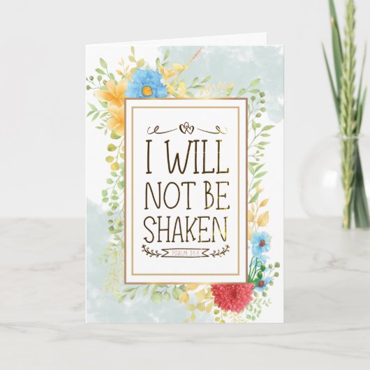 Psalm 16:8 Ik zal niet worden geschud bijbel Chris Kaart (Voorkant)