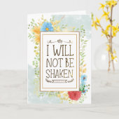 Psalm 16:8 Ik zal niet worden geschud bijbel Chris Kaart (Gele Bloem)