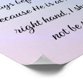 Psalm 16:8, Inspirerend Bijbelverse Poster (Hoek)
