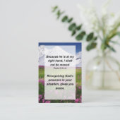 Psalm 16:8 Omdat hij in mijn rechterhand staat, za Informatiekaartje (Staand voorkant)