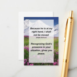 Psalm 16:8 Omdat hij in mijn rechterhand staat, za Informatiekaartje