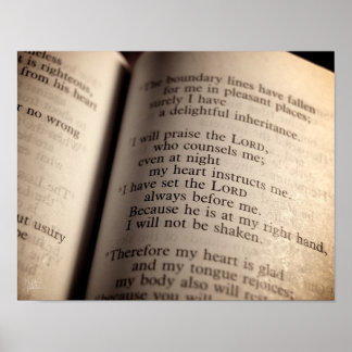 Psalm 16 afdrukken poster