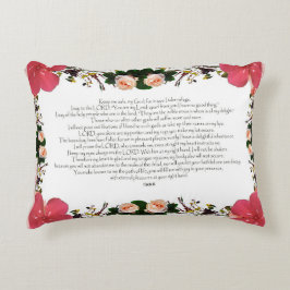 Psalm 16, Bijbelversie, rode ventilator Accent Kussen