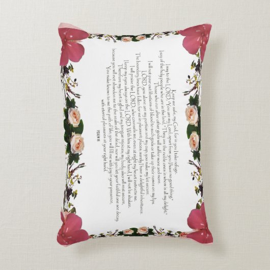 Psalm 16, Bijbelversie, rode ventilator Accent Kussen (Voorkant(Verticaal))