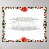 Psalm 16, Bijbelversie, wanddecor Poster (Voorkant)