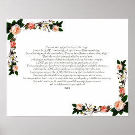 Psalm 16, Bijbelversie, wanddecor Poster