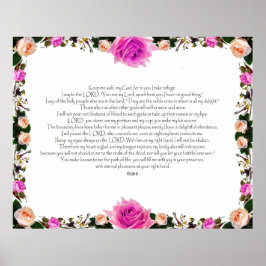 Psalm 16, Bijbelversie, wanddecor Poster