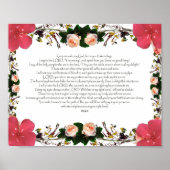 Psalm 16, Bijbelversie, wanddecor Poster (Voorkant)