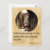Psalm 17:5 De Via Dolorosa in Jeruzalem Briefkaart (Voorkant / Achterkant)