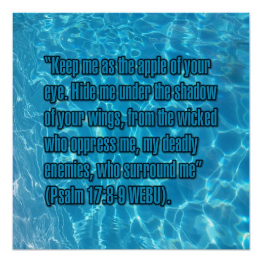 Psalm 17:8-9 WEBU Perfect Poster (Voorkant)