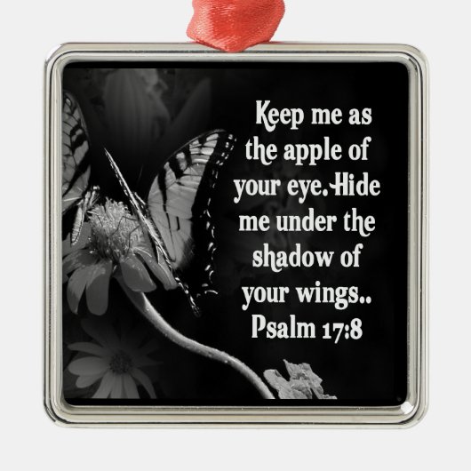 PSALM 17:8 CHRISTMAS ORNAMENT SCRIPTURE HOUDT ME (Voorkant)