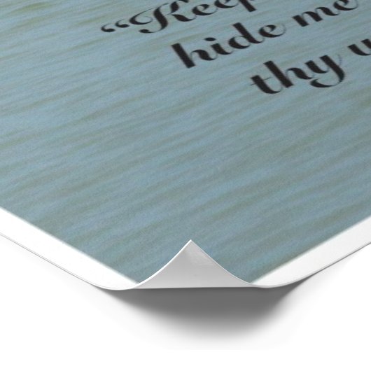 Psalm 17:8 de Druk van de Manuscript, Versie B Poster (Hoek)