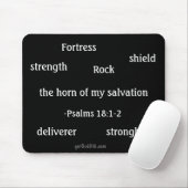 Psalm 18:1-2 gotGod316l.com Muismat (Met muis)