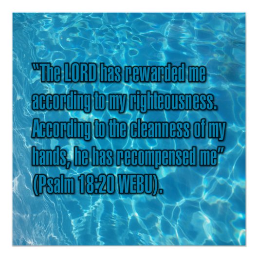 Psalm 18:20 WEBU Perfect Poster (Voorkant)