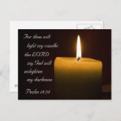 Psalm 18:28 Briefkaart kaars (Voorkant / Achterkant)