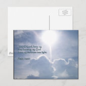 Psalm 18:28 Schuifwolken Briefkaart (Voorkant / Achterkant)
