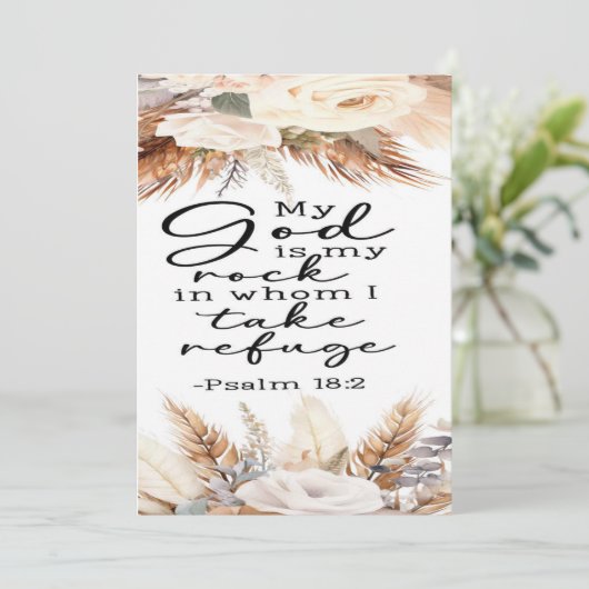 Psalm 18:2 Aanmoediging Kaart (Staand voorkant)