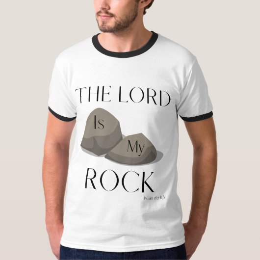 Psalm 18:2 Bijbel Schrift Quote KJV Mannen Ringer T-shirt (Voorkant)