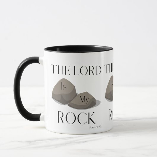 Psalm 18:2 KJV Bijbelvers De Heer is Mijn Rots Mok (Links)