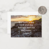 Psalm 18:2, scriptuververs notitiekaartje (Voorkant / Achterkant in situ)