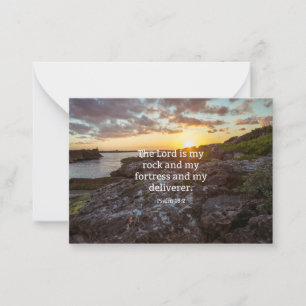 Psalm 18:2, scriptuververs notitiekaartje