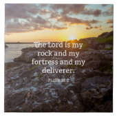Psalm 18:2, scriptuververs tegeltje (Voorkant)
