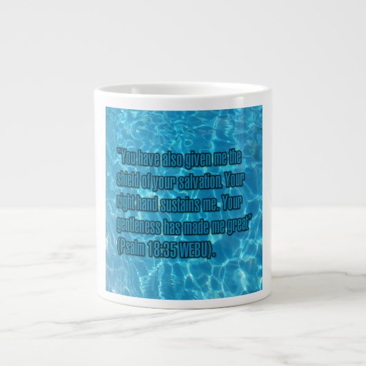 Psalm 18:35 WEBU Mug Grote Koffiekop (Voorkant)