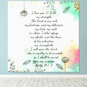 Psalm 18 canvasafdruk canvas afdruk (Insitu (Houten vloer))