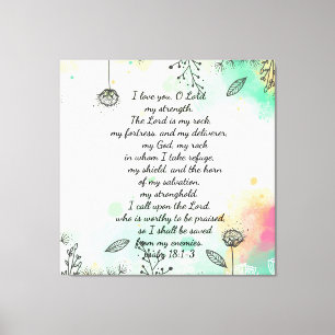 Psalm 18 canvasafdruk canvas afdruk