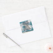 Psalm 19:14 Bijbel gebeten op wolken Vierkante Sticker (Envelop)