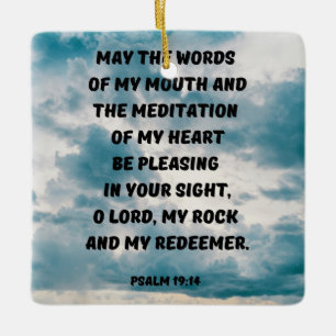 Psalm 19:14 Bijbel Verse Prayer Keramisch Ornament