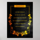 Psalm 19:14 Bijbelversie Poster (Voorkant)