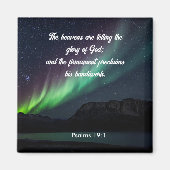 Psalm 19:1 Aurora Borealis en sterren Magneet (Voorkant)