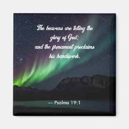 Psalm 19:1 Aurora Borealis en sterren Magneet
