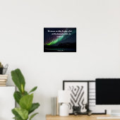 Psalm 19:1 Aurora Borealis en sterren Poster (Thuiskantoor)