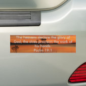 PSALM 19:1 BIBLIOTHEEKSCHRIPTUURZUIVERS VERKLAREN  BUMPERSTICKER (Op auto)