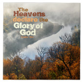 Psalm 19:1 Bijbelvers Eer Gods Keramische Tegel Tegeltje (Voorkant)