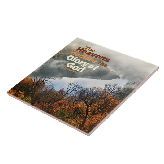 Psalm 19:1 Bijbelvers Eer Gods Keramische Tegel Tegeltje (Zijkant)