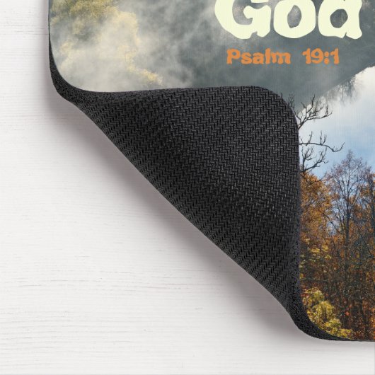 Psalm 19:1 Bijbelverse glorie van God Mousepad Muismat (Hoek)