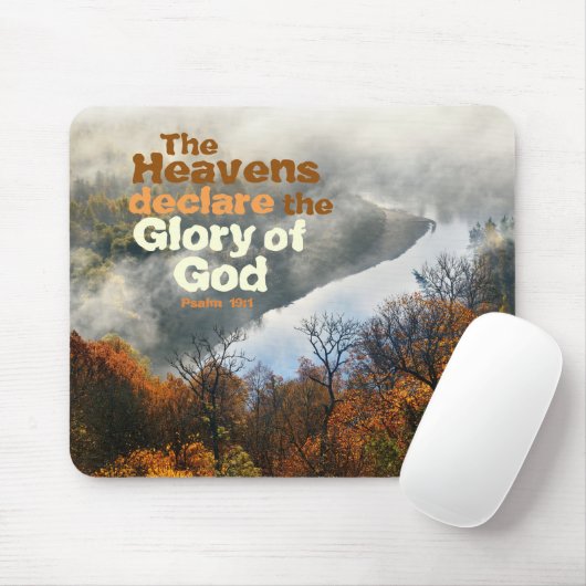 Psalm 19:1 Bijbelverse glorie van God Mousepad Muismat (Met muis)