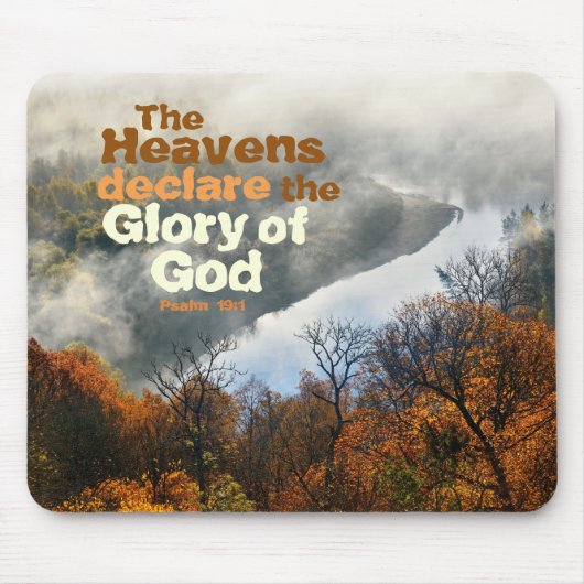 Psalm 19:1 Bijbelverse glorie van God Mousepad Muismat (Voorkant)