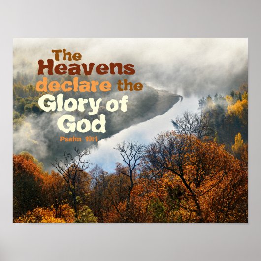 Psalm 19:1 Bijbelverse glorie van God-Poster Poster (Voorkant)