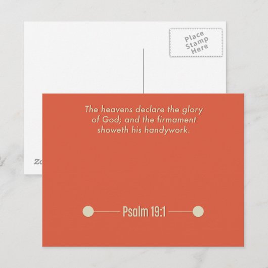 Psalm 19:1 Briefkaart (Voorkant / Achterkant)