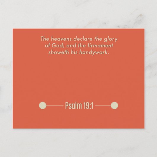 Psalm 19:1 Briefkaart (Voorkant)