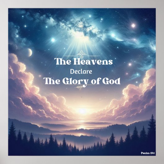 Psalm 19:1 Christelijk poster (Voorkant)