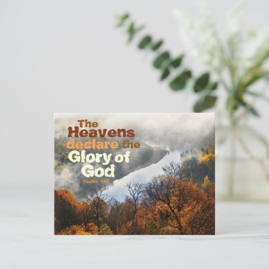 Psalm 19:1 De hemel verkondigt de heerlijkheid van Briefkaart (Staand voorkant)